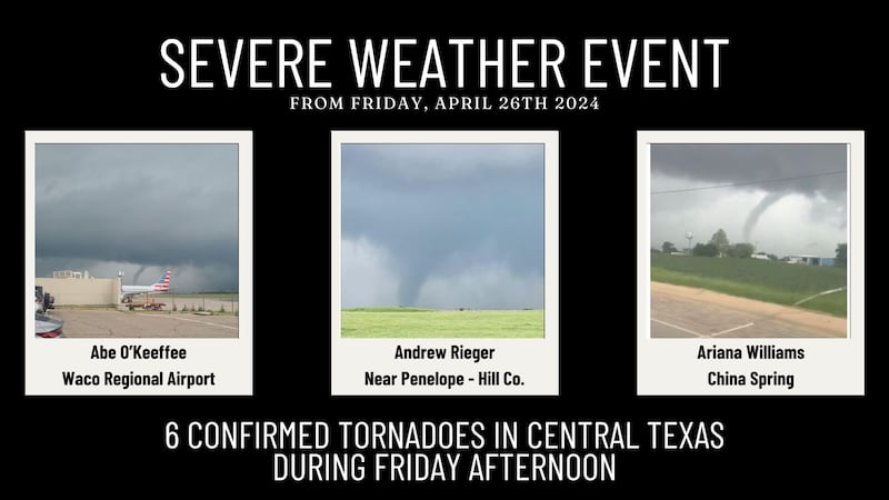 Severe Weather Outbreak in Central Texas on Friday, April 26th 2024