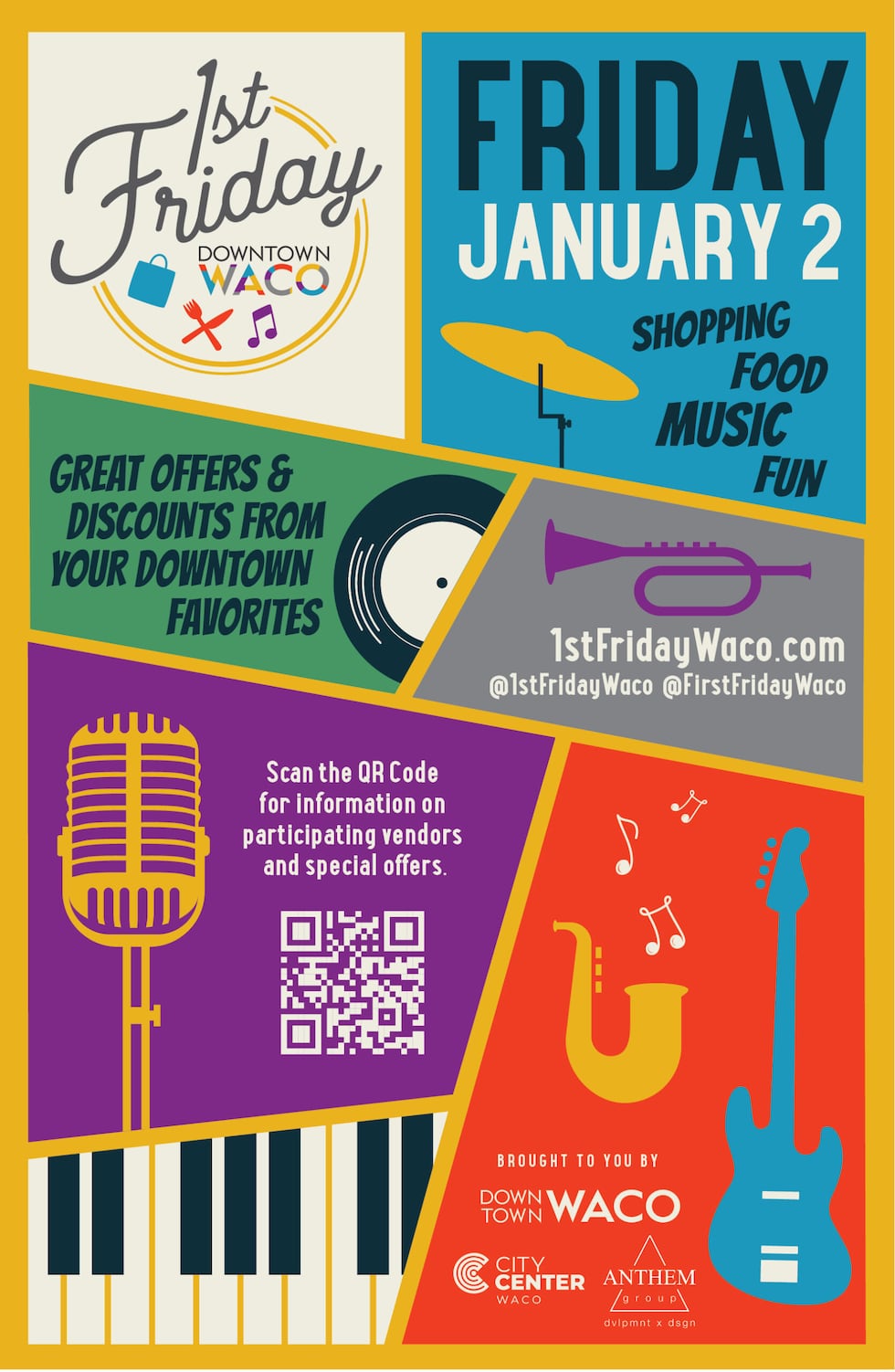 1st Friday Downtown Waco returns Friday, Jan. 2, 2026, bringing a festive New Year vibe to the...