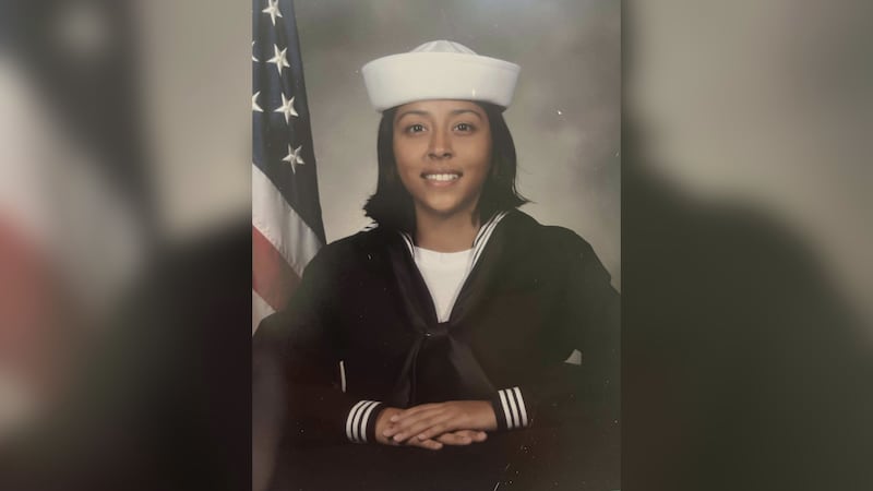 Angelina Resendiz in Naval apparel