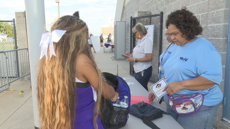 Fans have to pass a security checkpoint at Waco ISD games
