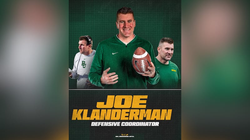 Baylor football announced the addition of Joe Klanderman, who has led the defense at Kansas...
