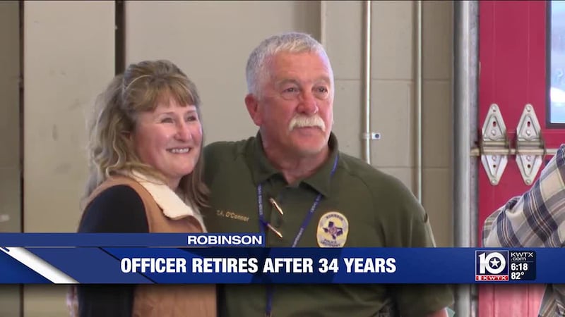 Robinson PD officer retiring after 34 years with department