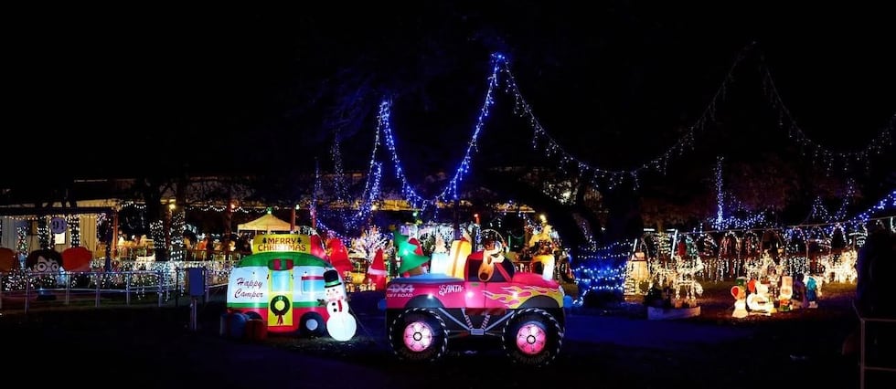 Karem Shrine in China Spring put up the Christmas lights that Roger and Lana Schmidt in...