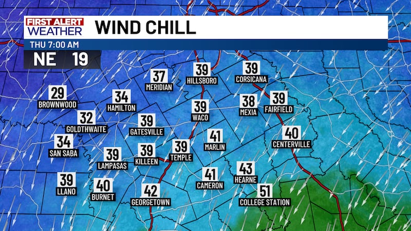 Thursday Morning Wind Chills
