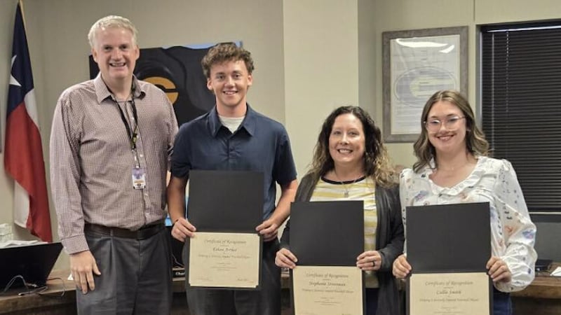 Gatesville ISD is honoring two students and one staff member for rushing to help a Robinson...