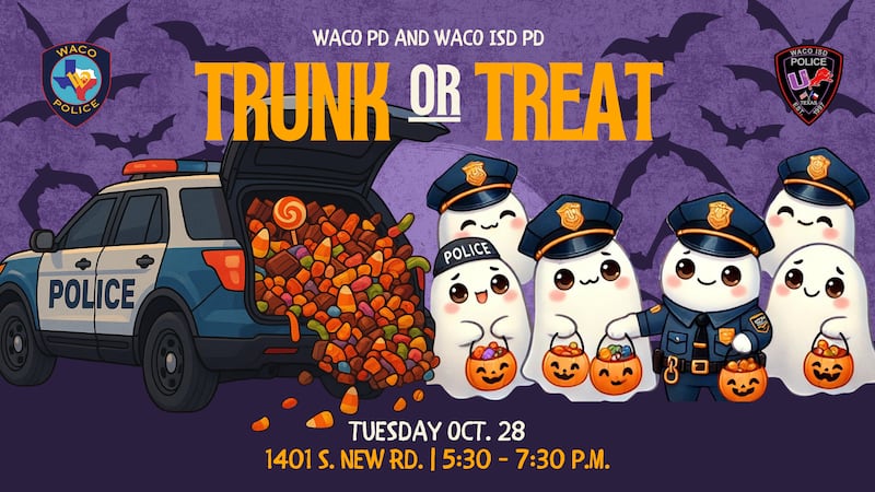 Waco police departments to host annual Trunk or Treat event