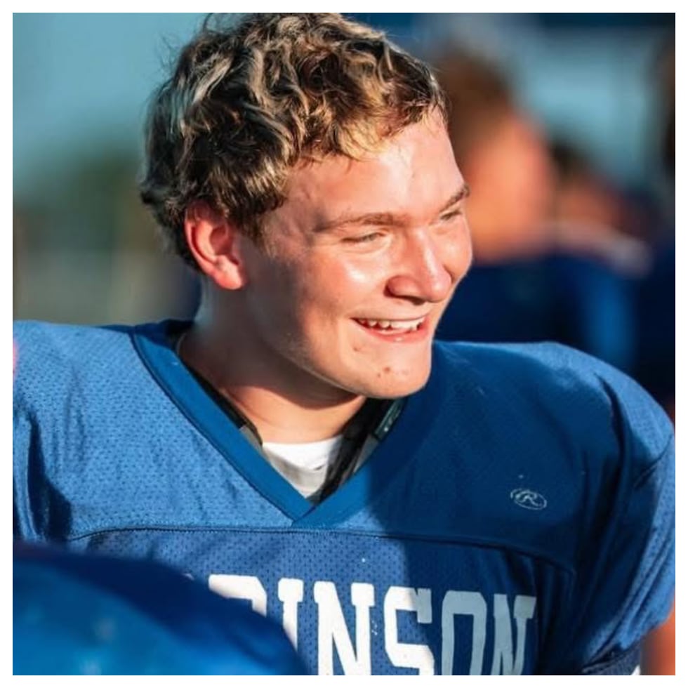 Trevor Gerik, 15, a middle linebacker for Robinson’s junior varsity team, suffered the injury...