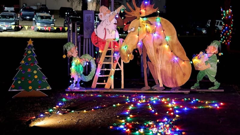 Karem Shrine in China Spring put up the Christmas lights that Roger and Lana Schmidt in...