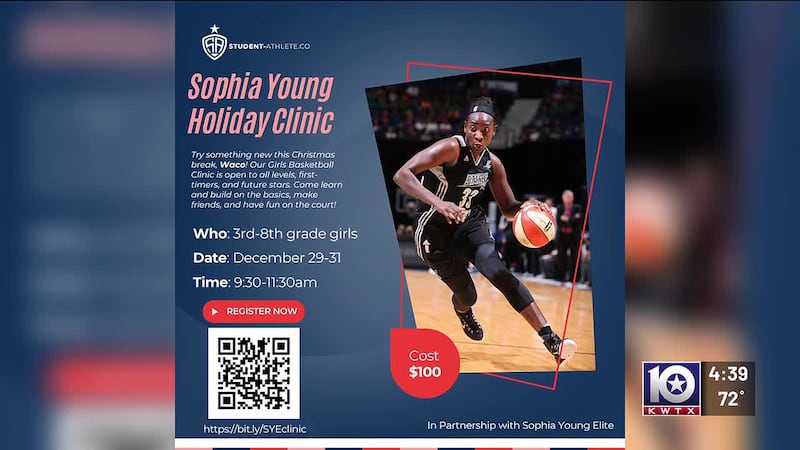 Baylor legend & WNBA All-Star Sophia Young-Malcolm hosts her first Holiday Basketball Clinic...