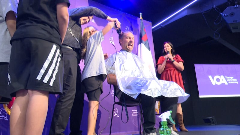 Harker Heights third graders shave head of school's head after winning fundraiser