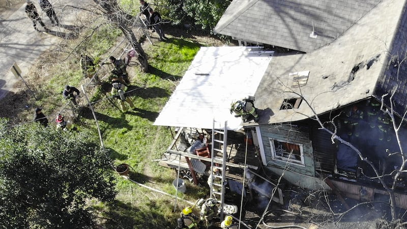 House fire at 601 N 6th Street in Temple, Texas.