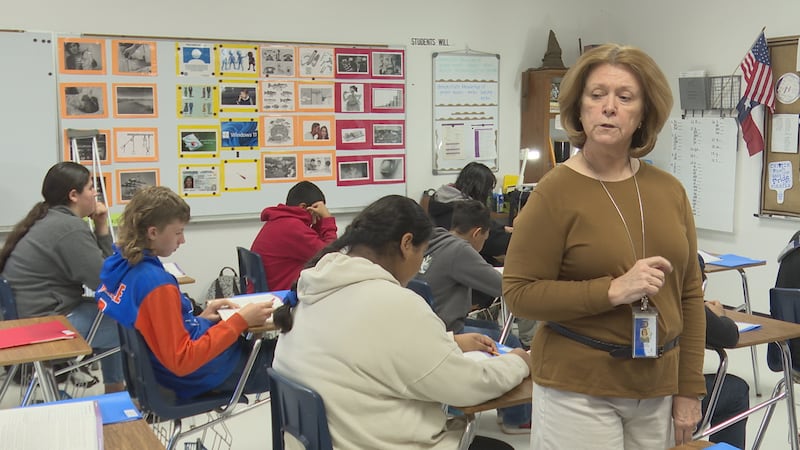 A teacher at Chilton ISD instructing students. High performing math and reading teachers at...